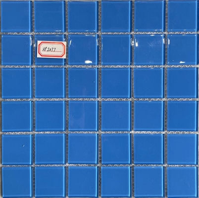 comprar Mosaico de piscina 48X48MM Azulejos de mosaico de vidro cor azul fabricação em linha
