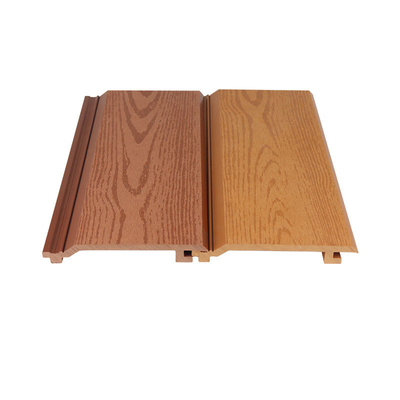 comprar Painel de revestimento composto de madeira de plástico impermeável 145x20,5 mm Painel de parede exterior de WPC marrom para jardim fabricação em linha