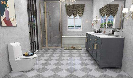 comprar Azulejo Cerâmico Rústico Cinza Fosco Esmaltado 400x400mm Piso Parede Interior fabricação em linha