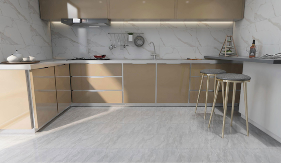 comprar Resistente cinza 400x400mm Marmor Look Matt vidrado interior cerâmica azulejo rústico para banheiro e escritório fabricação em linha