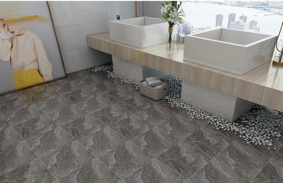 comprar Azulejo Rústico Cerâmico Antibacteriano Cinza 400x400mm para Pavimento Interior fabricação em linha