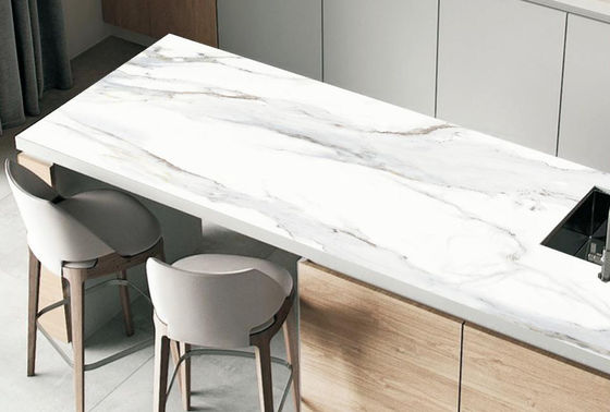 comprar Cortina de pedra sinterizada branca 1600x3200x12mm acabamento fosco fabricação em linha