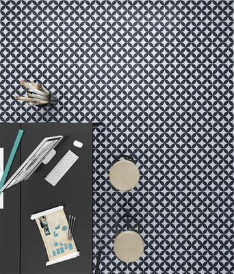 comprar Azulejo rústico cerâmico preto e branco 20x20cm para piso interno fabricação em linha