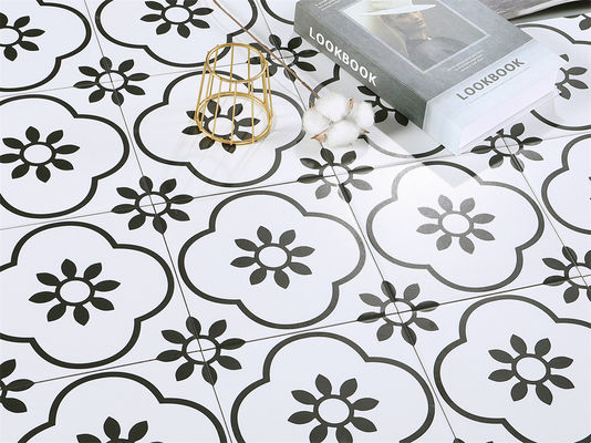 comprar 20x20cm Chapa rústica de cerâmica branca e preta de grau AAA Parede do piso interior fabricação em linha
