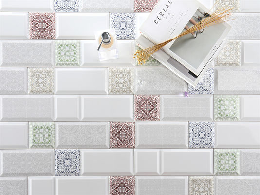 comprar Azulejos de parede de porcelana vintage brancos de 10x30cm para backsplash interno fabricação em linha