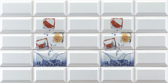 comprar Azulejos de metrô de tomate limão com corpo branco moderno 225x152mm fabricação em linha