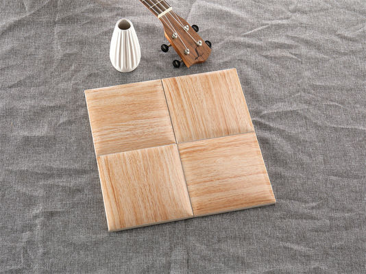 comprar Telha de parede de grãos de madeira amarelo claro 152x152mm Argile de corpo branca fabricação em linha