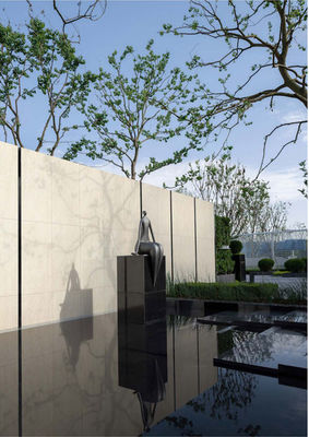 comprar Telhas de parede de cortina de barro mate bege 600x1200mm Exterior fabricação em linha