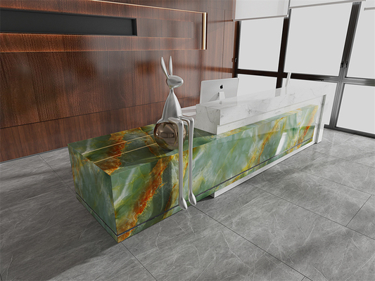 comprar Laje de Pedra Sinterizada Polida Verde Esmeralda 1420x2700mm fabricação em linha