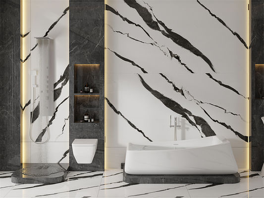 comprar Laje de Pedra Sinterizada Polida Branca 1420x2700mm Antibacteriana Interior fabricação em linha