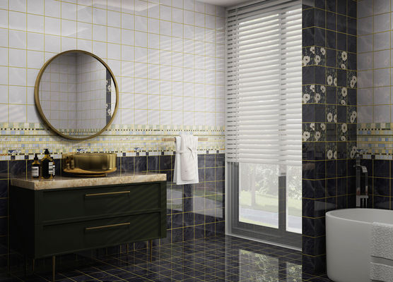 comprar 300x600mm Vintage Cerâmica de parede de azulejos Grão escuro Superfície de espelho fabricação em linha