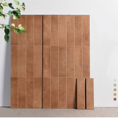 comprar Cara de bebê resistente a ácidos azulejos de cerâmica vidrados e parede interior azulejos elegantes do hotel 400x800mm marrom fabricação em linha