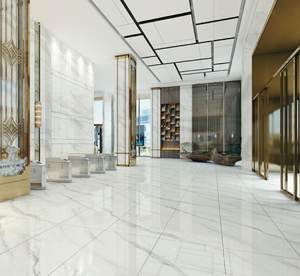comprar Piso interior 900x1800x9mm Antiderrapante branco polido porcelana vidrada telha para renovação e decoração fabricação em linha