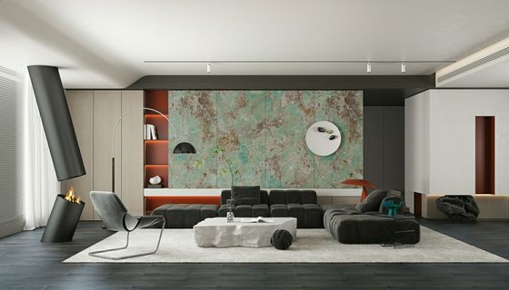 comprar 900x1800mm Greens Polido vidrado porcelana 0.5% WA fabricação em linha