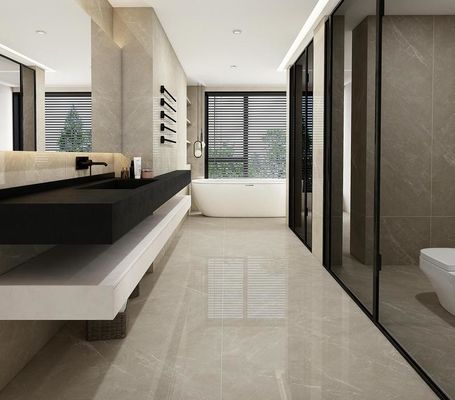 comprar Azulejo Porcelânico Polido Esmaltado 900x1800mm Cinza Claro Antiderrapante fabricação em linha