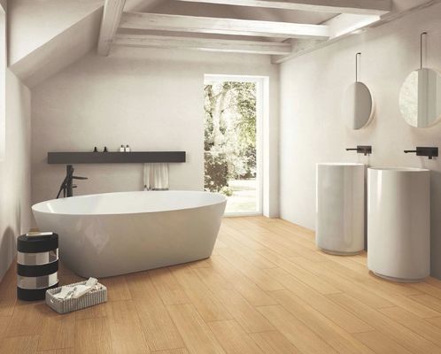 comprar Fitas de porcelana de madeira amarelo castanho de grau AAA 150x900 mm fabricação em linha