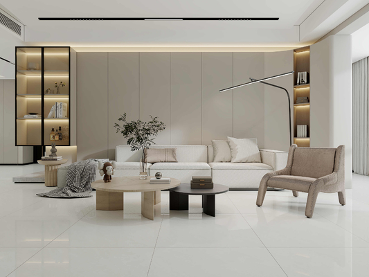 comprar Piso interior cinza claro 800x800mm azulejos de porcelana polida para construção fabricação em linha