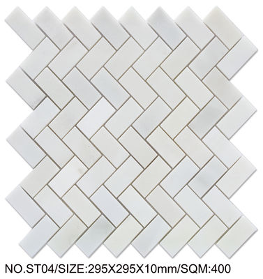 comprar Antibacteriano Branco 295x295mm Pedra Natural Piscina Mosaico Para Villa fabricação em linha