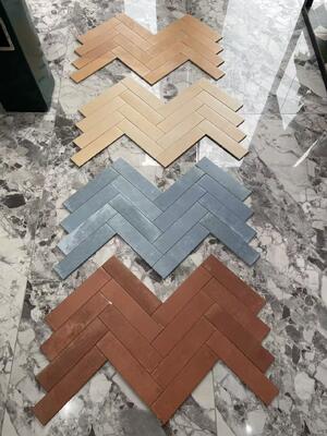 Comprar Azulejos de Parede Cerâmicos Foscos Elegantes e Retrô 75x300mm Para Sala de Jantar fabricação em linha