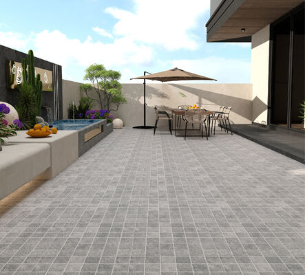 comprar Luminosa cinza impermeável Retro Matt cerâmica 600x600mm azulejos de pavimento exterior espessura 12mm para Plaza fabricação em linha