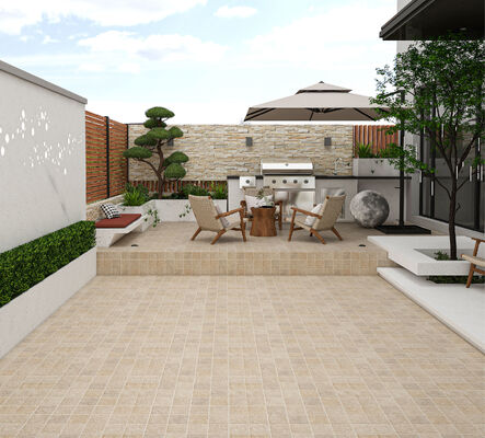 comprar Retro Eco-friendly Light Yellow Matt Ceramic Paving Tiles 600x600mm Tiles de piso externo para quadrado fabricação em linha