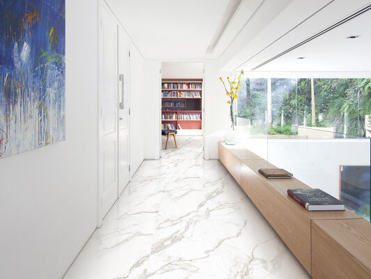 comprar Calçados de tijolo de fogo e durável Calacatta 600x1200mm Reprodução de azulejos de porcelana vidrada para cozinha e projeto fabricação em linha