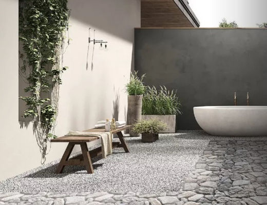 comprar de” o revestimento de pedra exterior 500SQM 12x24 telha a decoração 9.8mm da parede de pedra do seixo fabricação em linha
