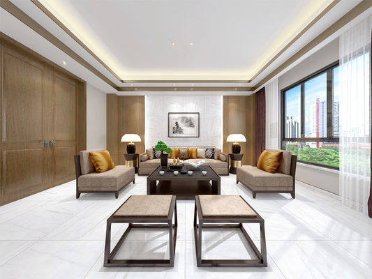 comprar telhas de pedra de mármore naturais de 9.8mm, 80x80cm Carrara Clay Polished Glazed Porcelain Tiles fabricação em linha