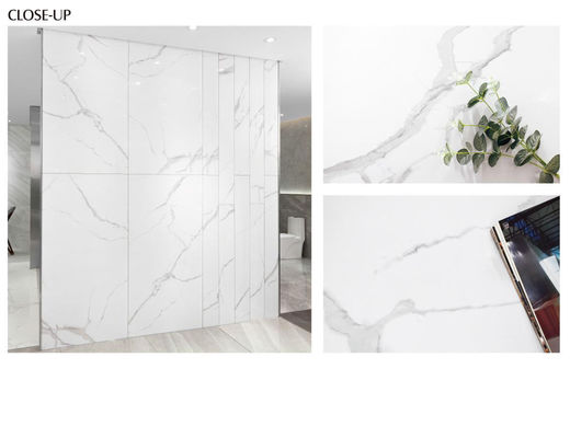 comprar Chapa de mármore Carrara polido vidrado 600x1200mm Chapa de porcelana piso e parede fabricação em linha