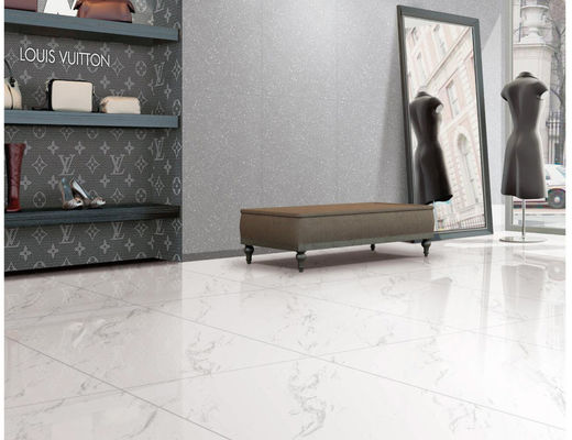 comprar assoalho de telhas completo Carrara da porcelana do corpo da espessura 600x600mm de 9.8mm Matt Marble branco fabricação em linha
