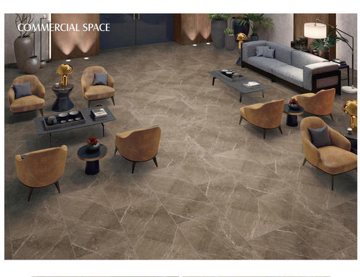 comprar Telhas de assoalho Vitrified 10mm Matt Glazed Brown Grey Marble da porcelana do ISO 600x1200mm fabricação em linha