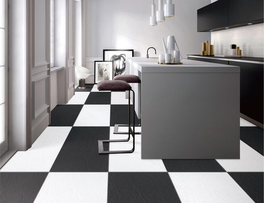 comprar A porcelana completa do corpo de PRIMERA 9.5mm telha Matt Rough Black White Floor 600x600mm fabricação em linha