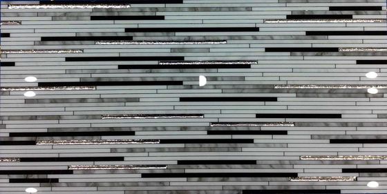 comprar Telhas do teste padrão de flor de 500SQM 9.5mm, linha de prata dourada decorativa das telhas de assoalho de 30x60cm fabricação em linha