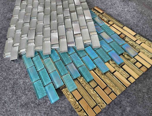 comprar Telhas de mosaico de vidro luxuosas Ring Design Hotel Villa de PRIMERA 8mm 300x300mm fabricação em linha