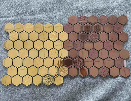 comprar o quadrado de 30x30cm vitrificou as telhas, ISO13006 8mm que a parede sextavada do mosaico telha o ouro de Brown fabricação em linha