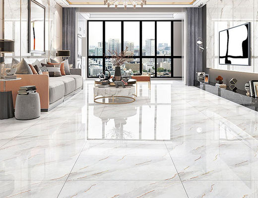 comprar decoração vitrificada Carrara CIQ das telhas de assoalho da cor do ouro de 80x80cm SASO porcelana branca fabricação em linha