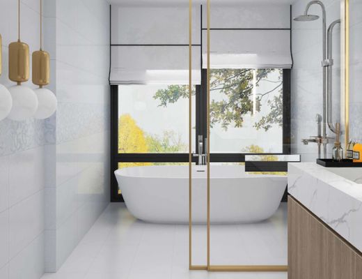 comprar 300x600mm azulejos de cerâmica brilhante de parede de banheiro impermeável antibacteriano fabricação em linha