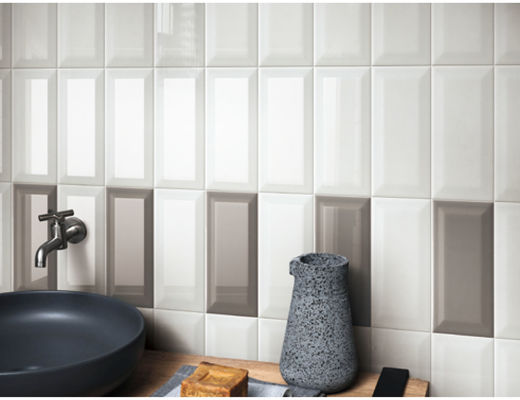 comprar As telhas da parede interior de ISO13006 75x150mm, chanfraram azulejos do metro da borda fabricação em linha