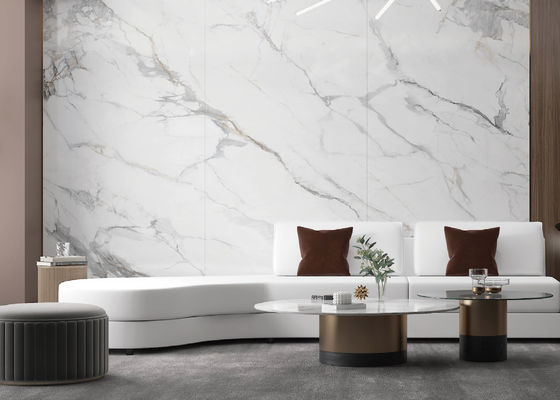 comprar Chapa de pedra sinterizada branca de grau AAA 1200x2700 mm fabricação em linha