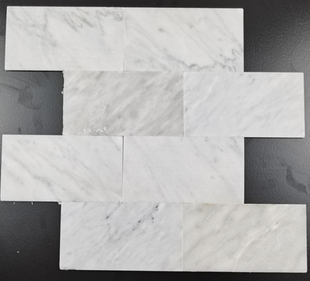 comprar Telha de mosaico de pedra de mármore branca lustrada para a decoração da parede fabricação em linha