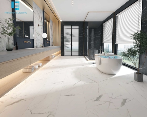comprar Clique o bloqueio antiderrapante do revestimento do vinil do mármore do Spc Carrara fabricação em linha