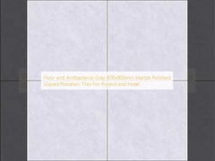 Piso e Antibacterial cinza 800x800mm mármore polido vidrado porcelana azulejos para projeto e hotel
