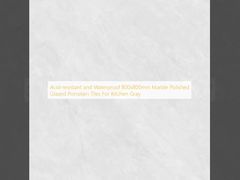 Azulejos de porcelana esmaltada polida em mármore 800x800mm resistentes a ácidos e à prova d'água para cozinha cinza