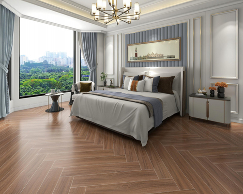 cor de madeira de Brown dos azulejos do efeito do comprimento da largura 90cm de 15cm para o assoalho da parede interior