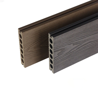3D plataforma composta plástica de madeira exterior do pátio da isolação do painel de assoalho 140x25mm do revestimento WPC Brown