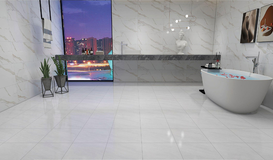 Resistente a ácidos 400x400mm Cinza clara Matte vidrado Cerâmica azulejos rústicos Para sala de estar e banheiro