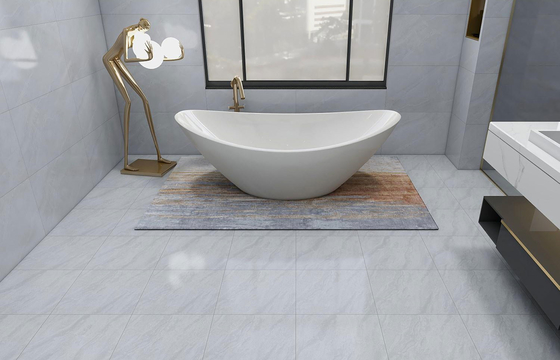Área interna vidrada de mármore olhar cerâmica azulejos rústicos antibacterianos para varanda e azulejos de parede 400x400mm para casa