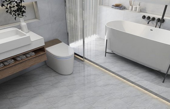 Resistente a arranhões vidrado Matt cerâmica azulejos rústicos para sala de estar e Marble olhar azulejos de chão 400x400mm para banheiro