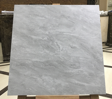 Telas rústicas de cerâmica antiderrapante para escritório e 400x400mm de marmoreiro look matt vidrado piso cinza para restaurante