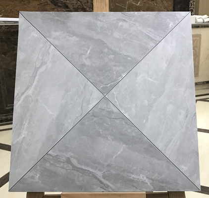 Telhas cerâmicas rústicas à prova d'água de 400x400 mm para sala de estar e cara ecológica para bebê, telhas de parede grisalhas vidradas para cozinha